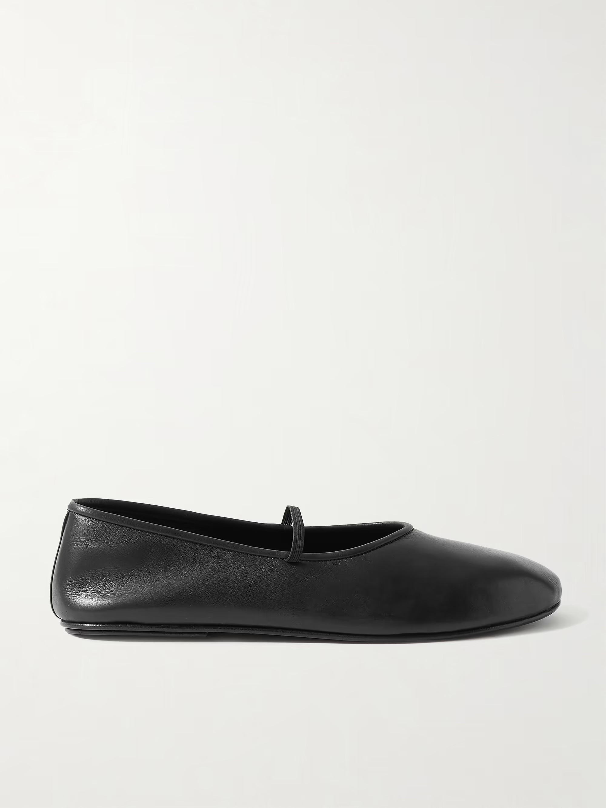 Elastic leather ballet flats | NET-A-PORTER (US)