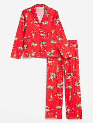 Printed Flannel Pajama Pant Set for Women | Old Navy (US)