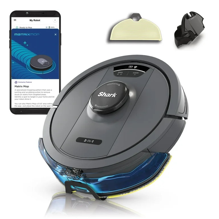 Shark Matrix 2-in-1 Robot Vacuum, Multi-Surface, Pet Friendly, Mopping Capability, Matrix Clean N... | Walmart (US)
