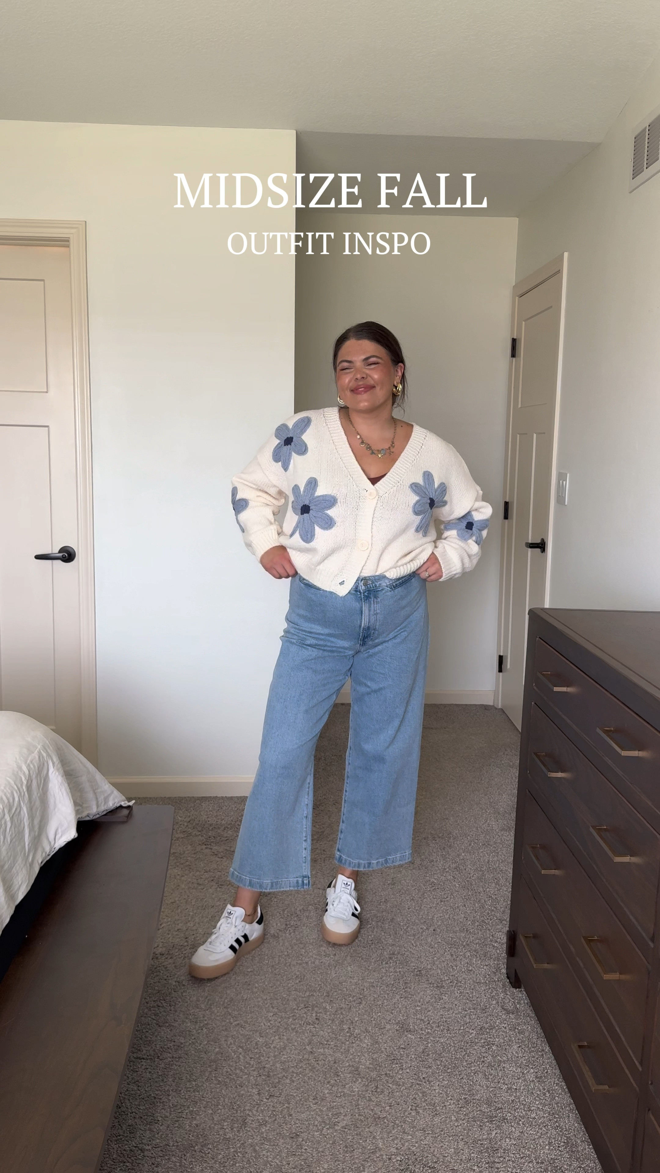 
This outfit is perfect for fall and I love everything about it! Wearing size XL in the sweater and 14 in jeans. Fall outfit, casual outfit, mom outfit, teacher outfit #ltkstyletip #ltkmidsize #ltkseasonal 

#LTKVideo #LTKBacktoSchool #LTKFindsUnder50