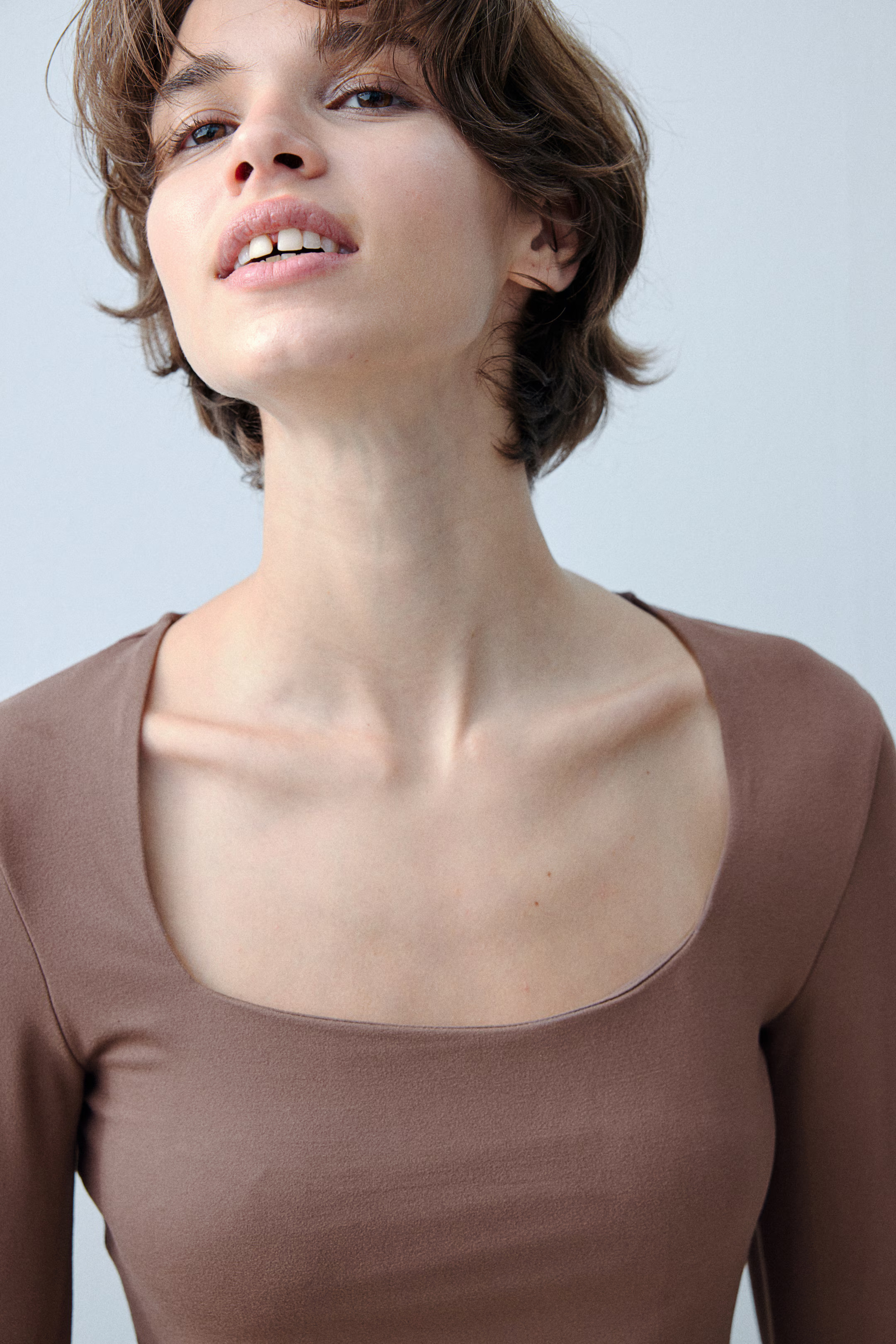 Long-sleeved Jersey Top - Square Neckline - Long sleeve - Black - Ladies | H&M US | H&M (US + CA)