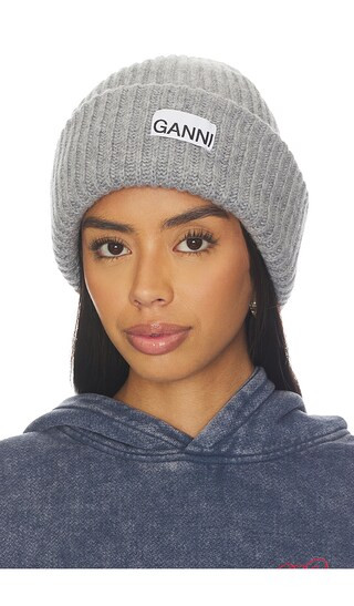 Structured Rib Beanie in Paloma Melange | Revolve Clothing (Global)