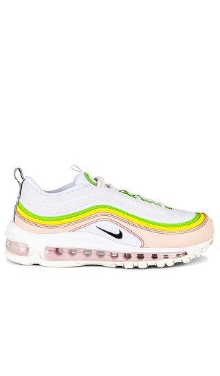 Air Max 97 Sneaker in White, Black, Pearl Pink, & Action Green | Revolve Clothing (Global)