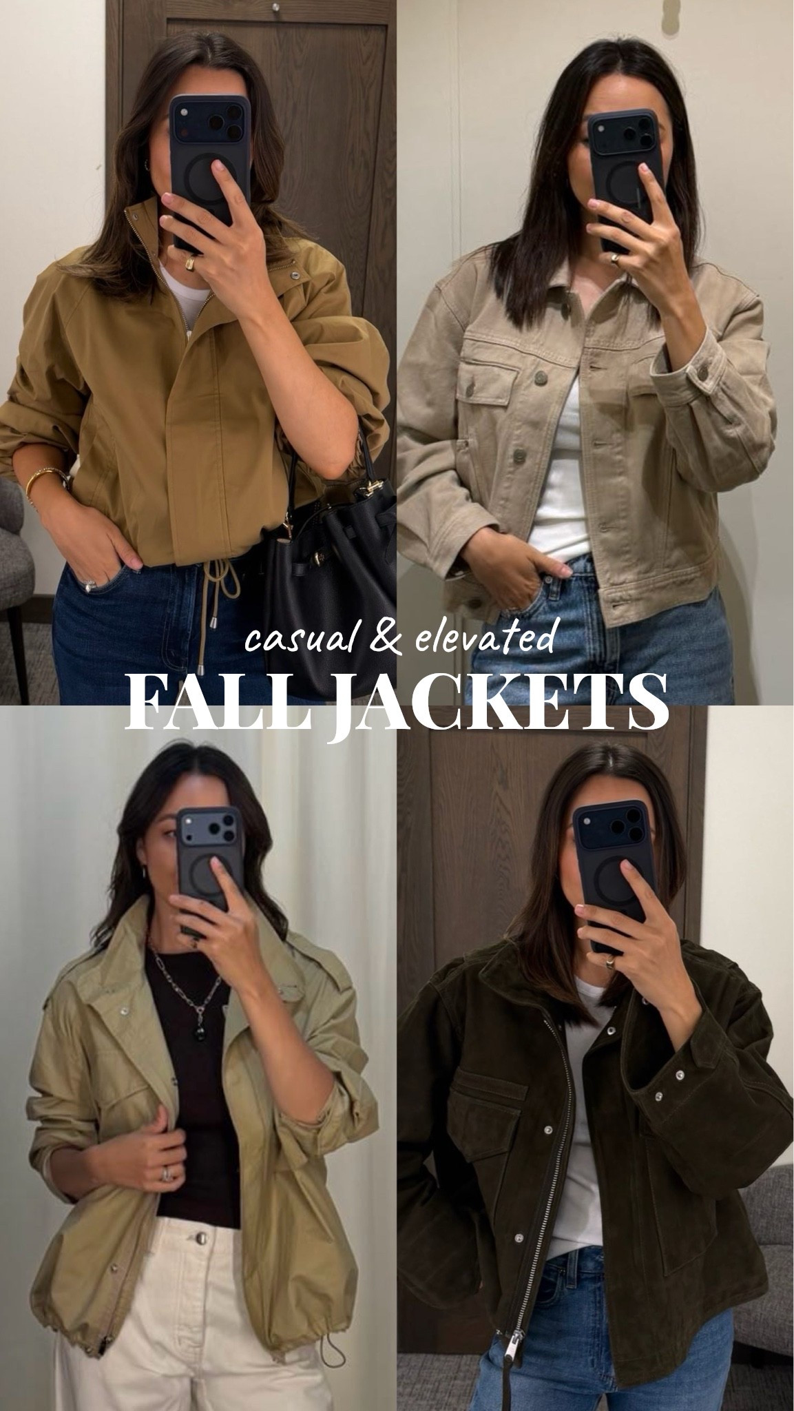 Casual & elevated fall jackets 

Top left: rails Blake jacket — linked to 2 other colors 
Top right: banana republic archive denim jacket — so soft! 
Bottom left: Madewell field jacket — lightweight, on sale, only a few left
Bottom right: all saints suede jacket — worth the splurge! Beautiful quality & so comfy 

Linked to a few other jackets I recommend 

Fall jackets / early fall style

#LTKSeasonal