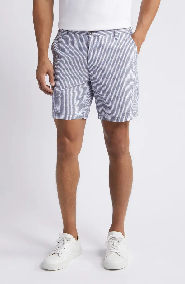 AG Cipher Slim Fit Stripe Seersucker Chino Shorts | Nordstrom | Nordstrom