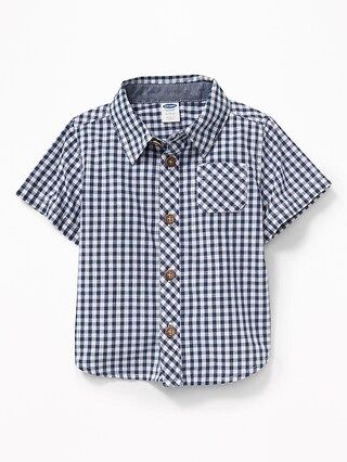 Old Navy Baby Poplin Gingham Shirt For Baby Gingham Size 0-3 M | Old Navy US