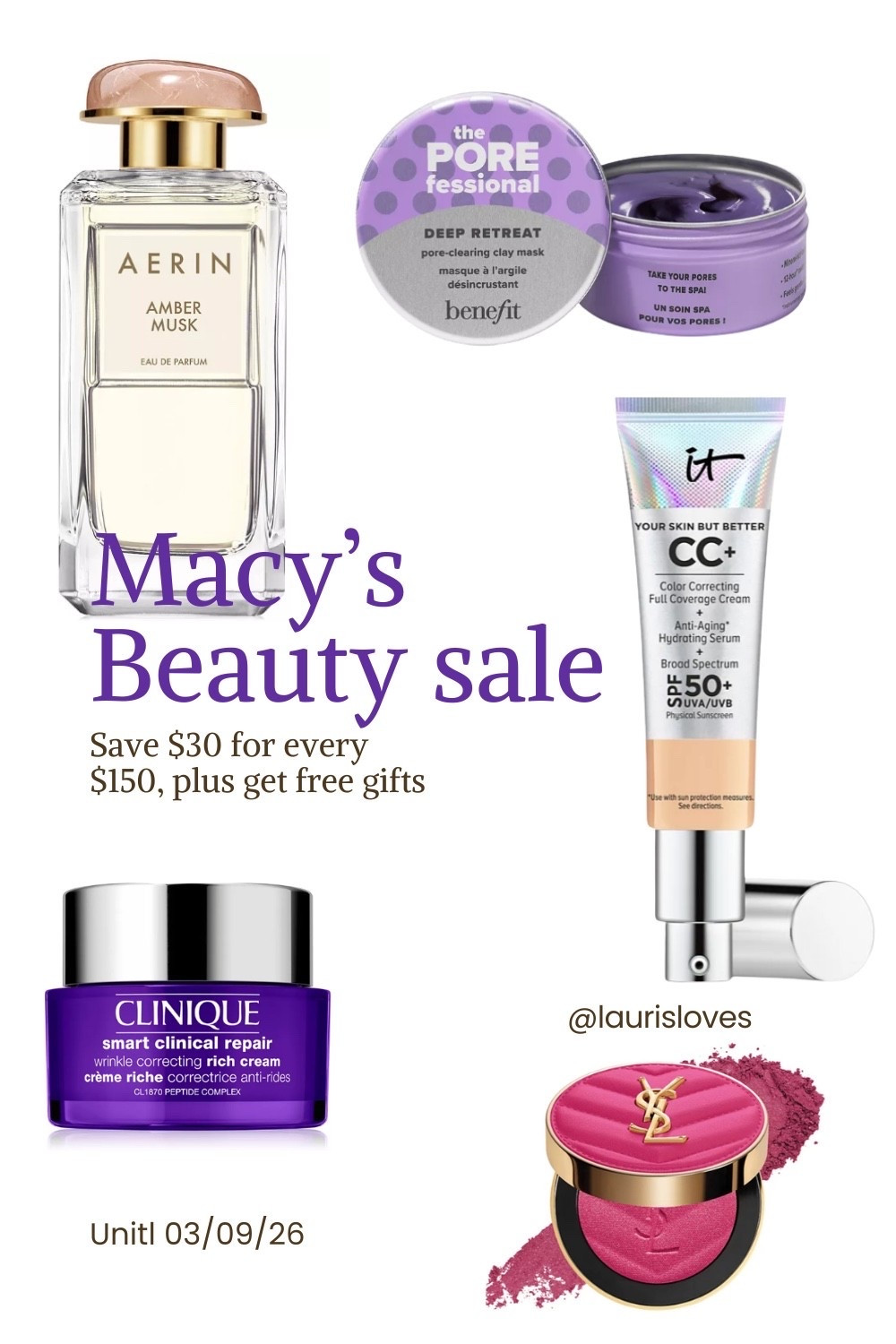 Save $30 off every $150, plus get tons of gift by different brands. Stock up on your favorite fragrances, skincare, hair care or makeup. 

#LTKSpringSale #LTKSaleAlert #LTKBeauty