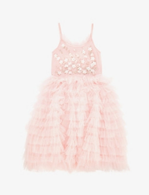 Luella floral-embellished cotton-jersey and woven dress 4-11 years | Selfridges