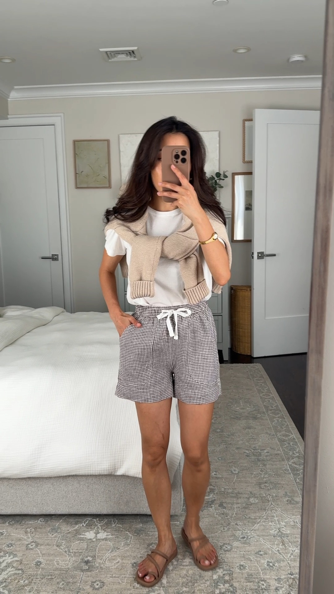 - Linen shorts XS petite friendly, stretch waist
- Quince cotton boyfriend sweater but I also linked the newer lighter weight cotton-linen version of this same cut that I love in XS! 

petite summer style, easy mom outfits, linen shorts sets

#LTKmomlife #LTKPetite