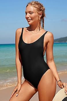 PRETTYGARDEN Women One Piece Swimsuit U Neck Tummy Control Swimwear Slimming Strap Backless Bathi... | Amazon (US)