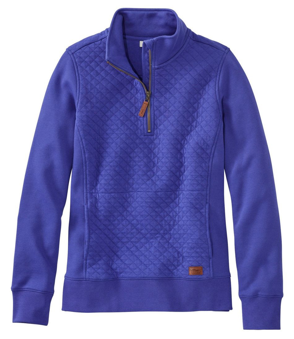 Women's Quilted Quarter-Zip Pullover | Sweatshirts at L.L.Bean | L.L. Bean