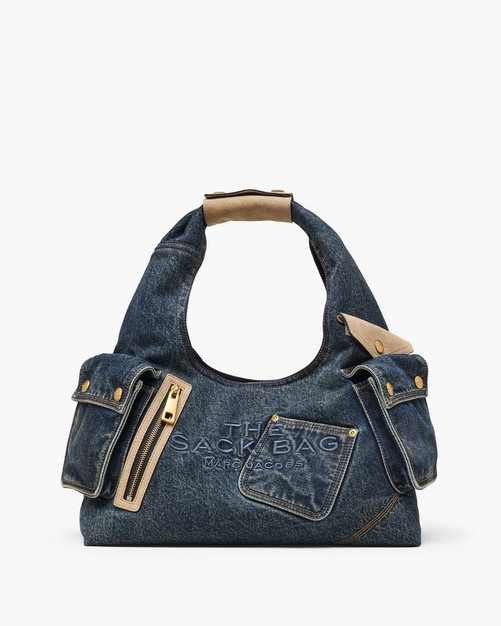 The Denim Suede Cargo Sack Bag | Marc Jacobs