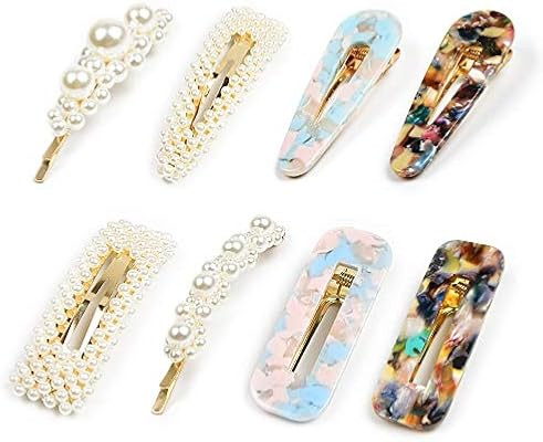 8 Pcs Pearl Hair Clips, IKOCO Hair Clips for Women Girls Elegant Handmade Pearl Hair Pins for Gif... | Amazon (US)