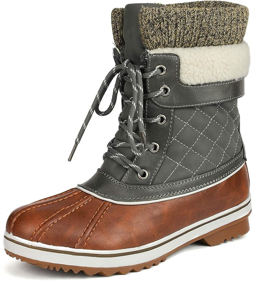 DREAM PAIRS Women's Mid Calf Waterproof Winter Snow Boots | Amazon (US)