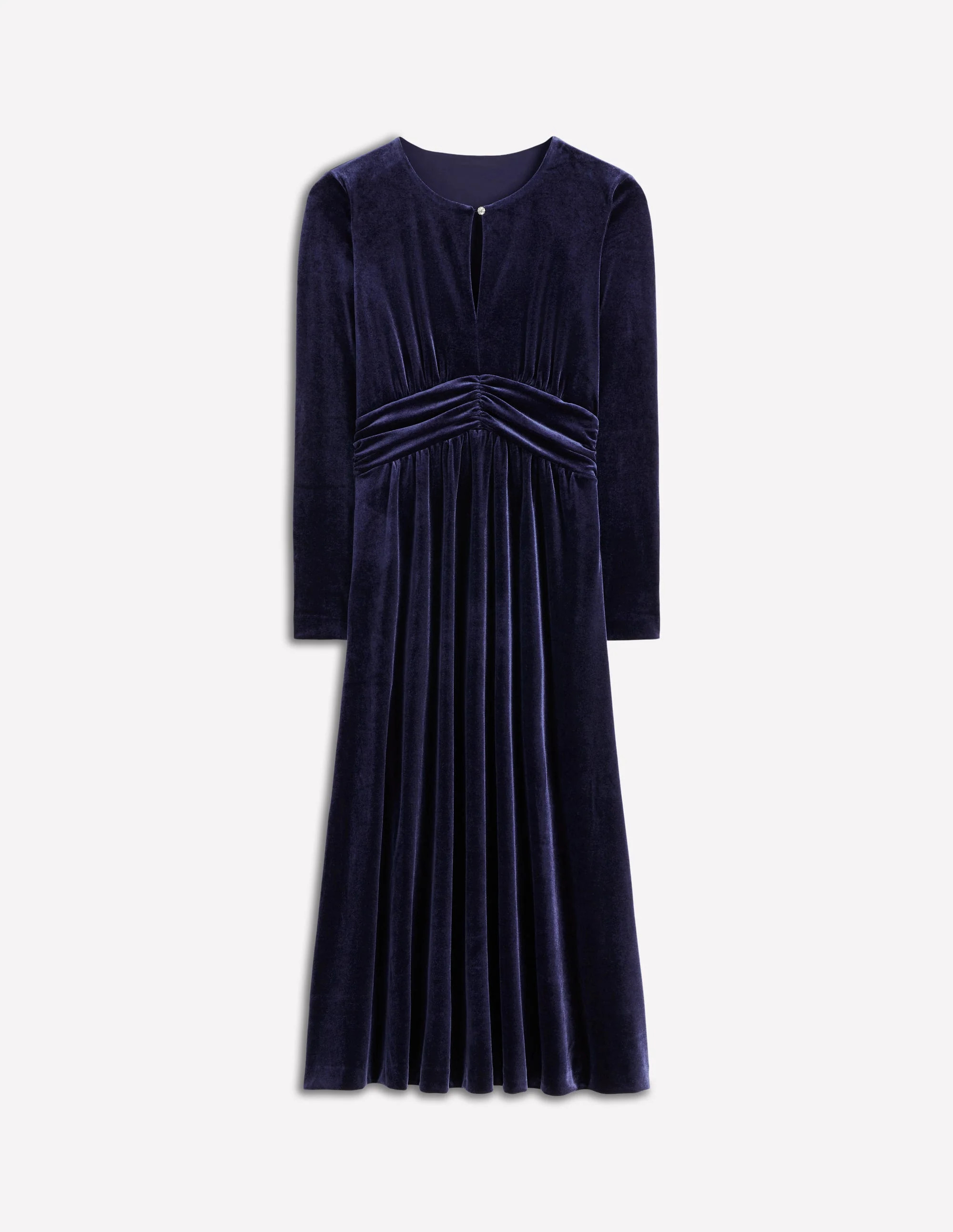 Tilda Velvet Midi Dress-Navy | Boden UK