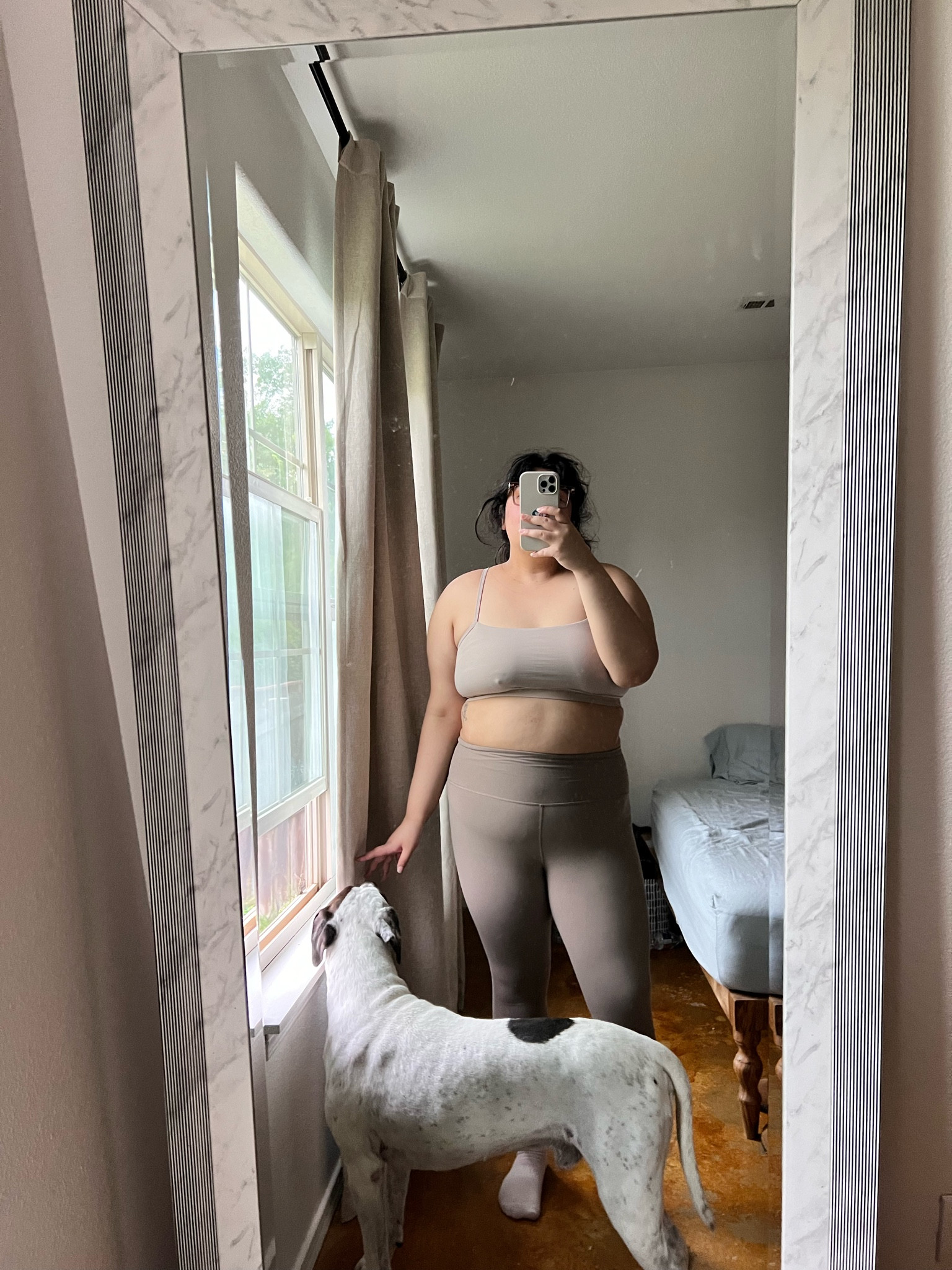 Rainy day workout fit. If you’re looking for a good pair of leggings get some athleta ones! Butter soft! 
Leggings size: XL ( true to size) 
Top is an old Calvin Klein bra

#LTKSaleAlert #LTKPlusSize #LTKActive