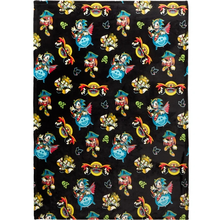 Sonic the Hedgehog Summerween Silky Soft Plush Oversized Throw Blanket, 50 x 70 | Walmart (US)