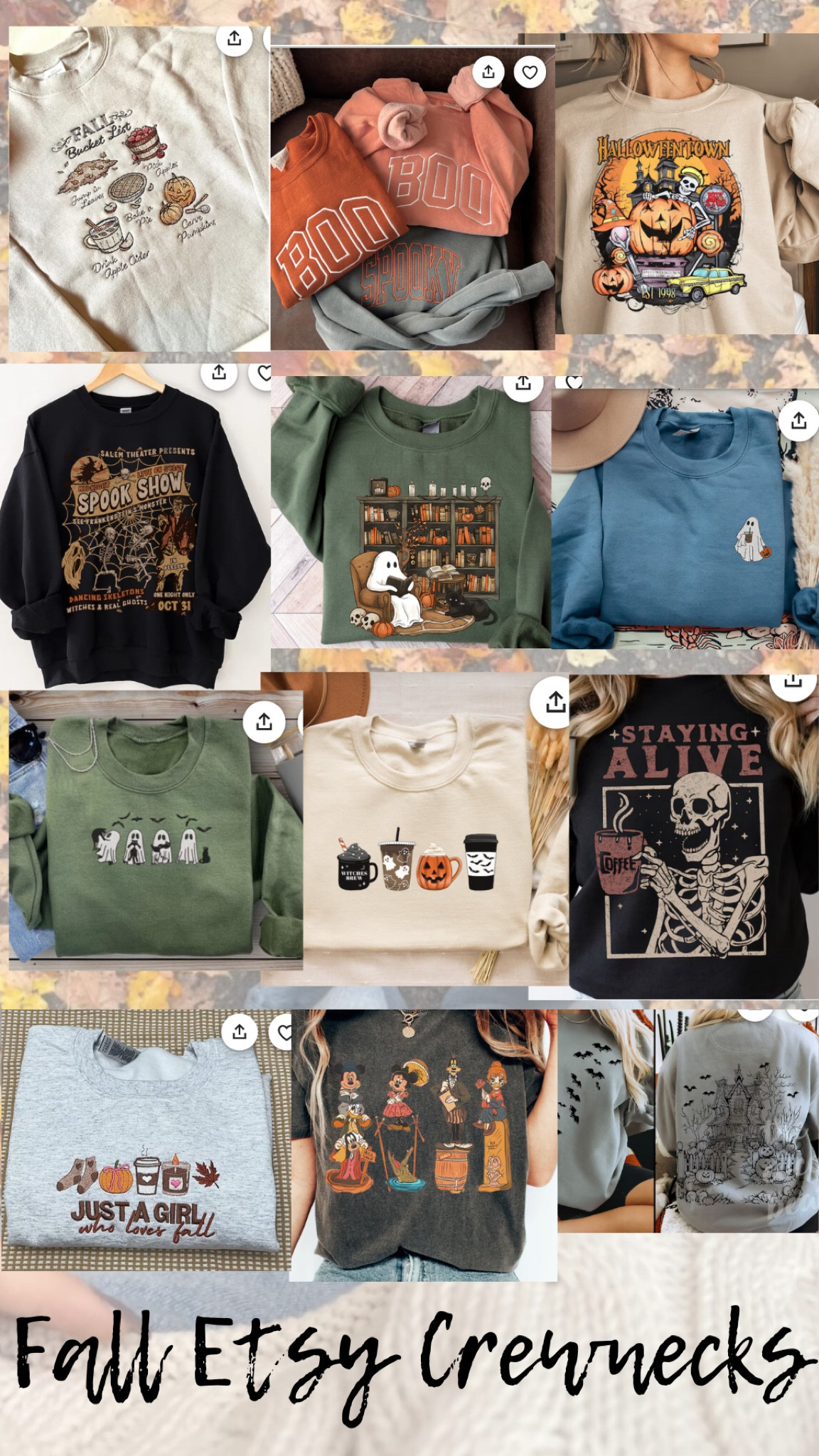 Sweatshirts from Etsy to complete the perfect fall outfit! Halloween sweatshirts. Fall sweatshirts  

#LTKSaleAlert #LTKFindsUnder50 #LTKSeasonal