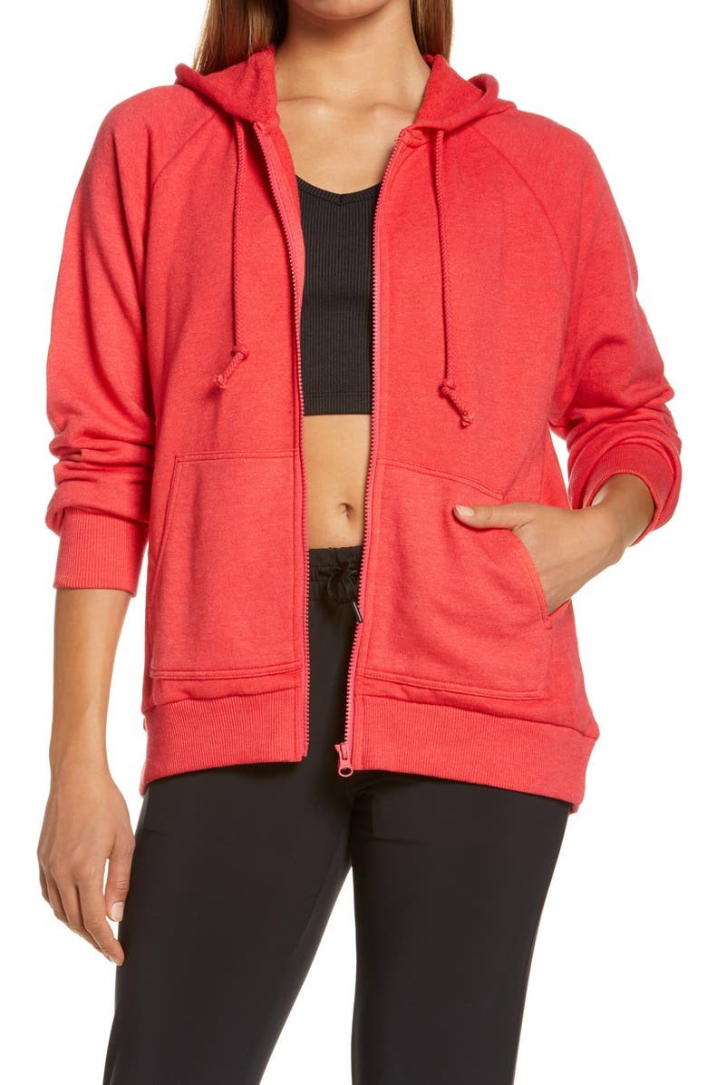 Women's Coastal High/Low Zip Hoodie | Nordstrom