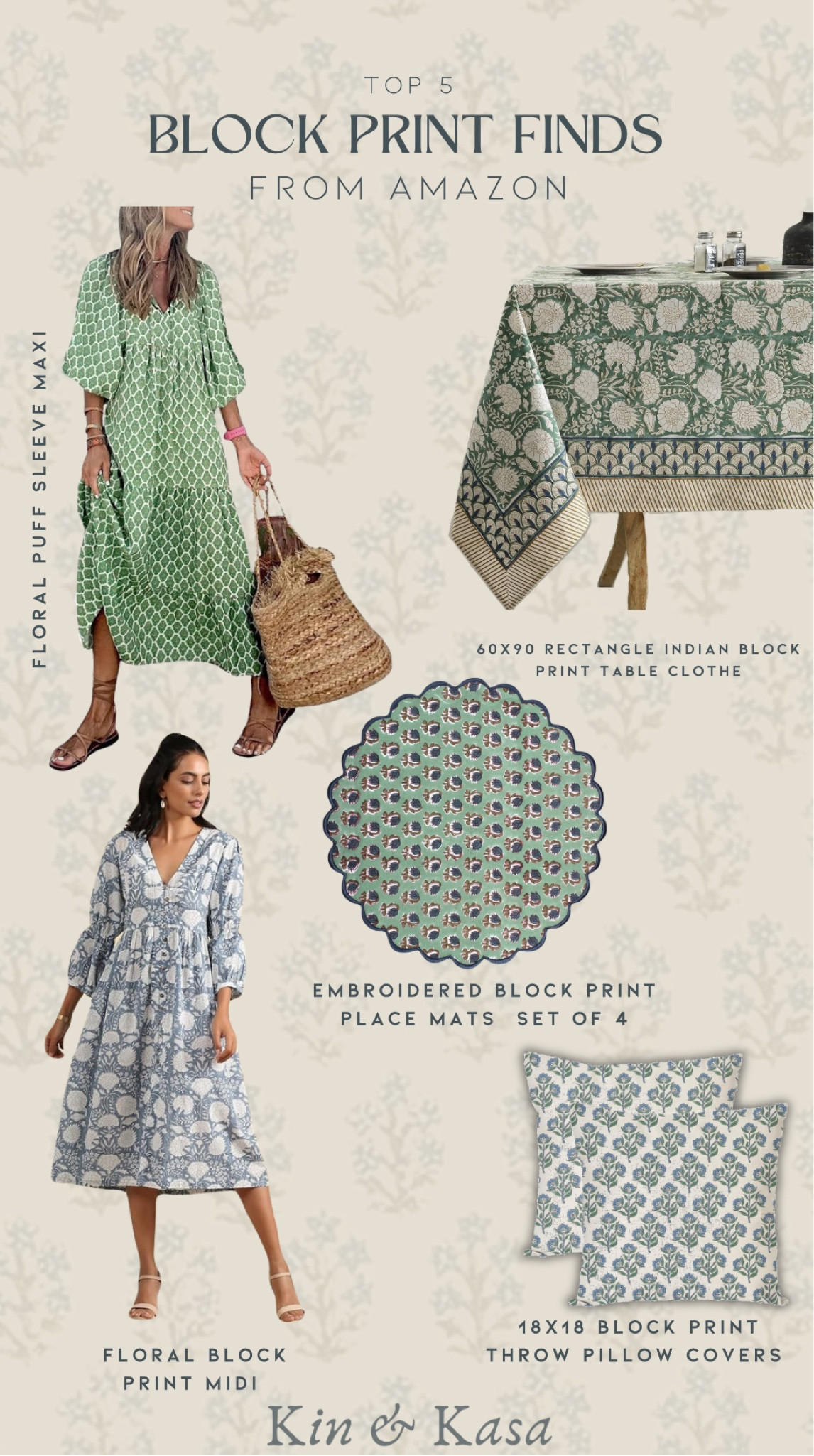 Here are my top 5 block print finds from Amazon ! 

Click down below to shop now ! 🤎

#blockprint # Amazonfinds #throwpillows #homerecor #tablecloth #mididress #maxidress #placemats #amazonhome 

#LTKStyleTip #LTKFindsUnder50 #LTKHome