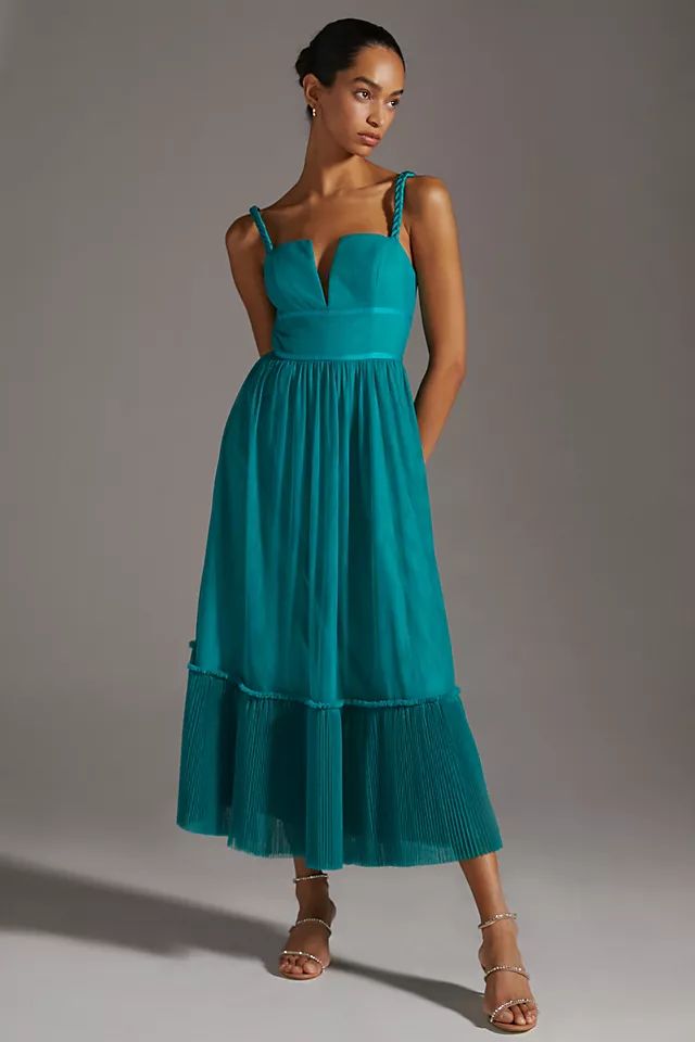Square Neck Tulle Maxi Dress | Anthropologie (US)