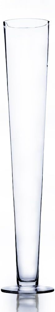 WGV Trumpet Glass Vase, Open 4", Height 23.5", (Multiple Sizes Choices) Clear Tall Pilsner Floral... | Amazon (US)