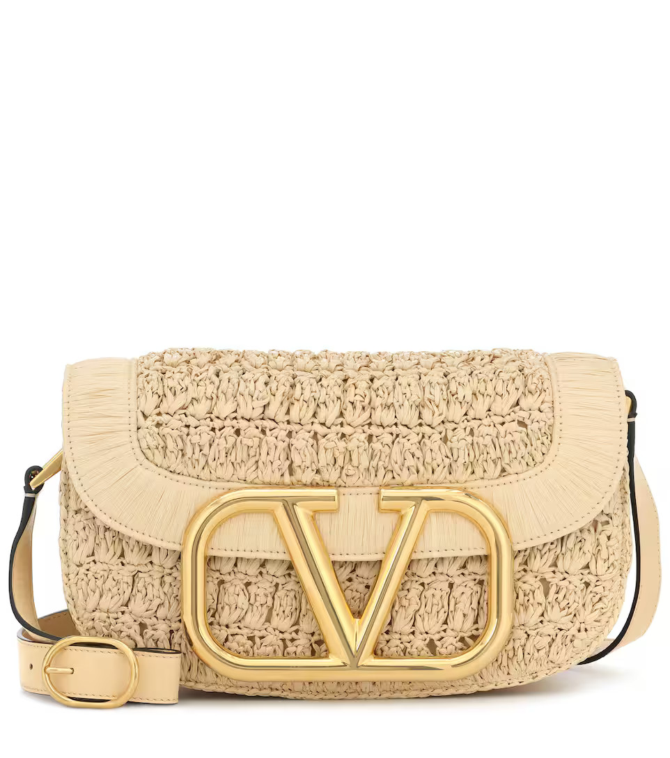 Valentino Garavani Supervee Medium raffia crossbody bag | Mytheresa (DACH)