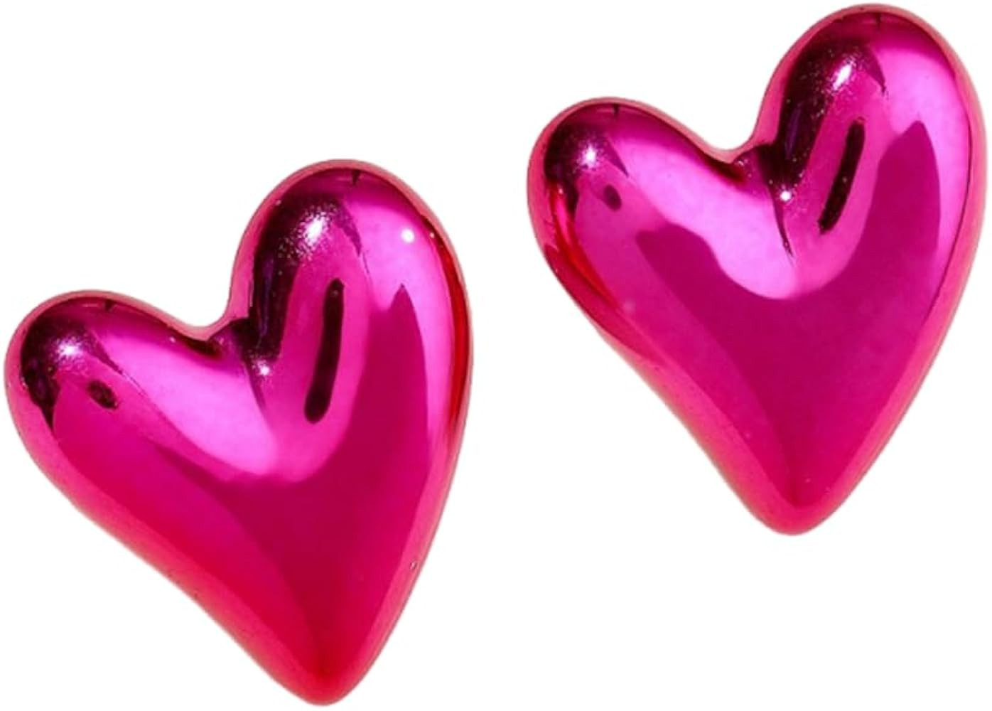Multicolor Love Heart Stud Earrings for Women Sparkling Colorful Resin Lightweight Heart Shape Ea... | Amazon (US)