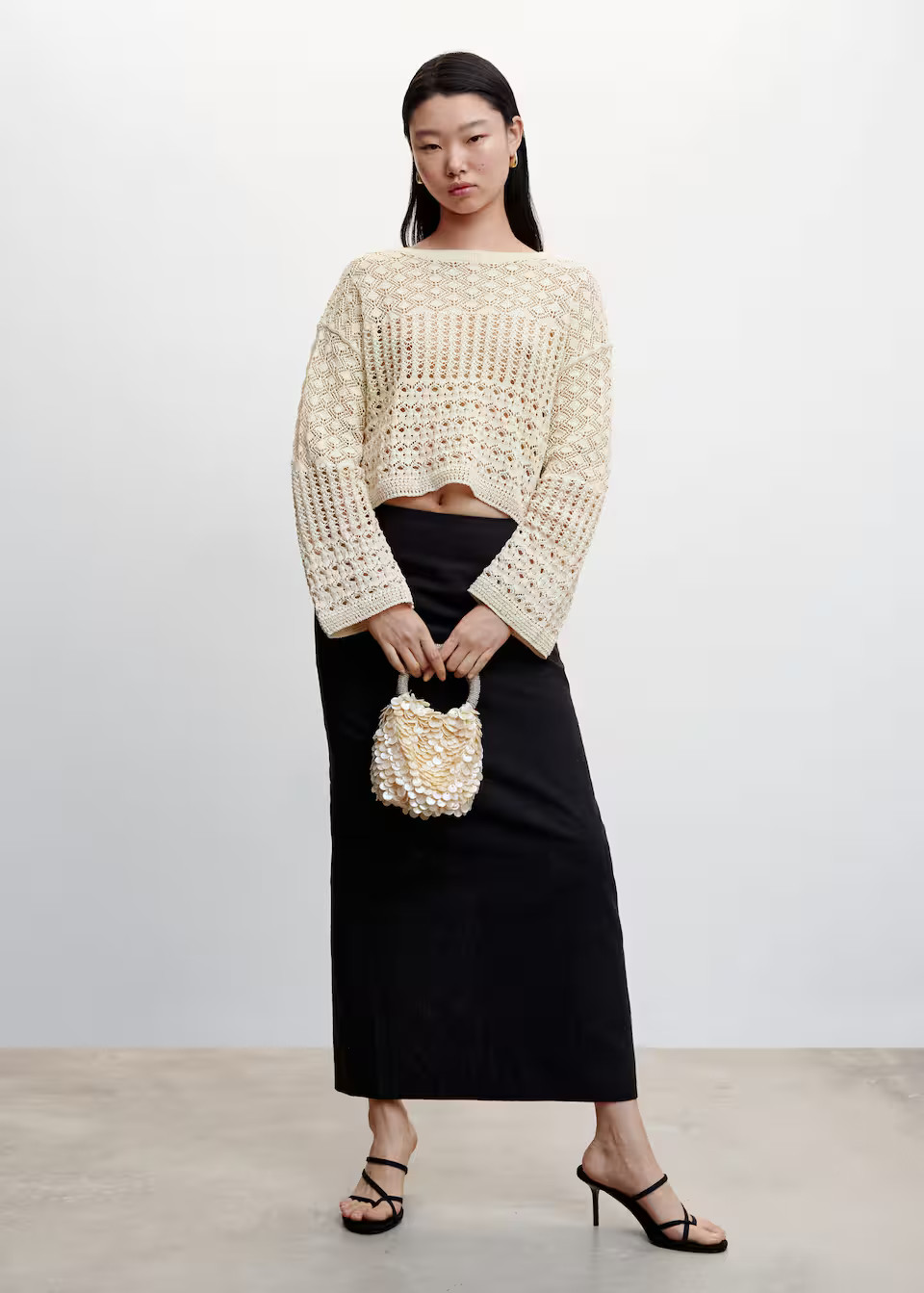 Openwork panel sweater | MANGO (UK)