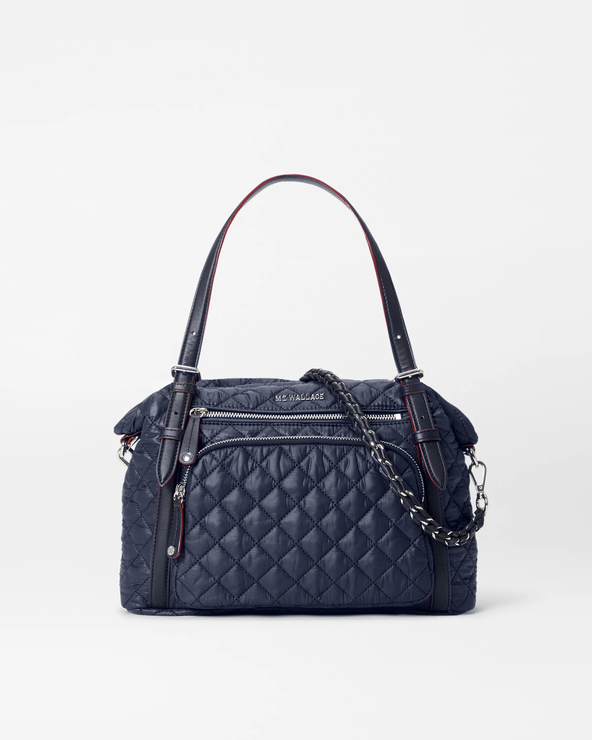 MZ Wallace Dawn Navy Blue Crosby Everywhere Tote Bag - Luxury Quilted Tote Handbags | MZ Wallace | MZ Wallace