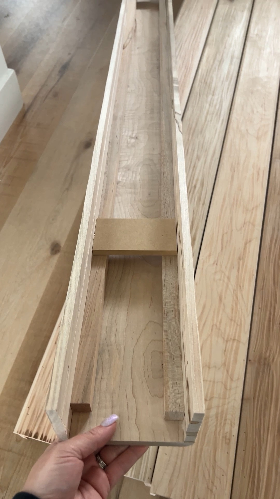 Pre-maid wood ceiling beams. Mine are the 3x5 size

#LTKhome #LTKsalealert #LTKVideo