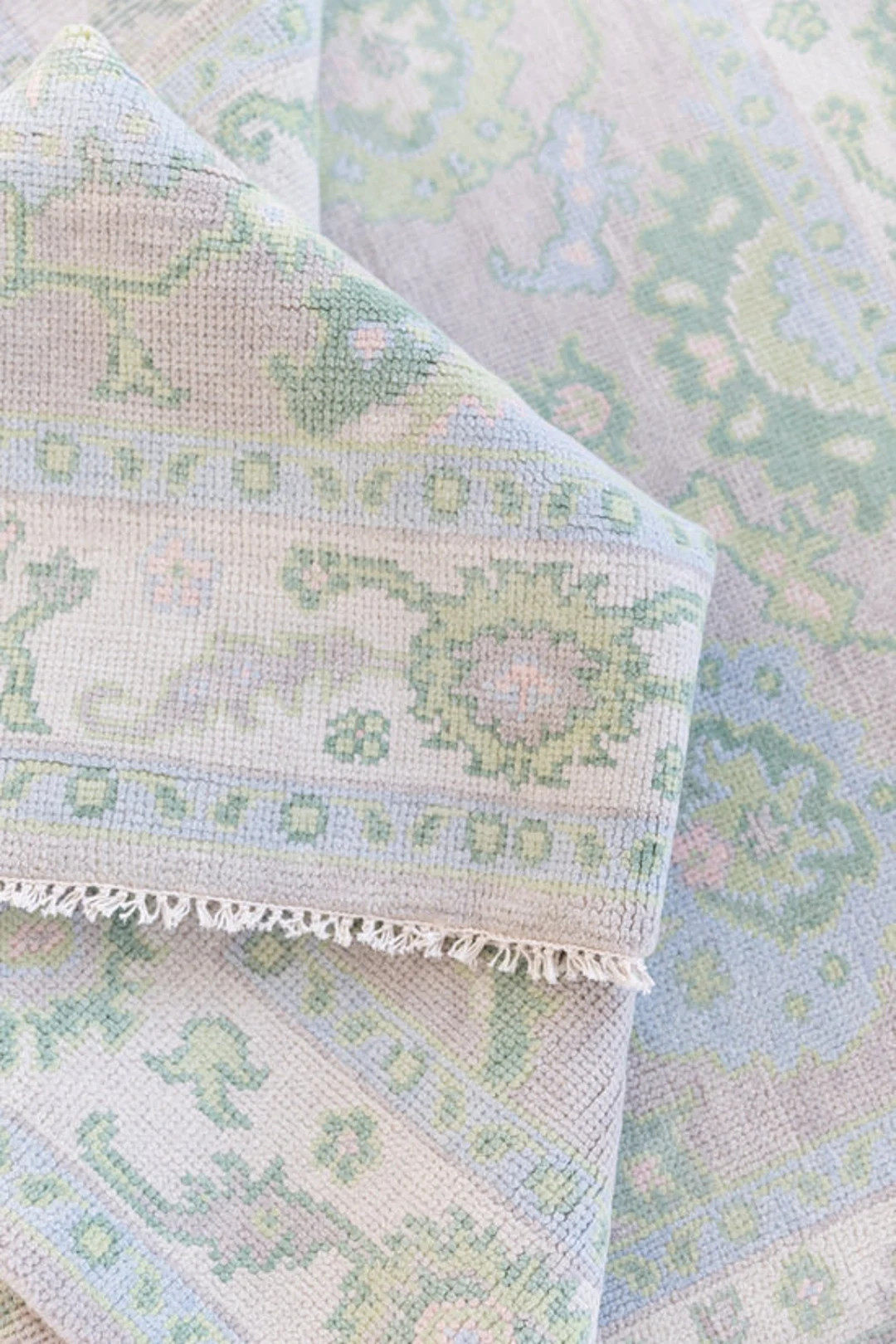 Unique 8×10 Hand Knotted Oushak Rug Vintage Fine Wool Rug Home Decor Colourful Carpet Turkish Kn... | Etsy (US)