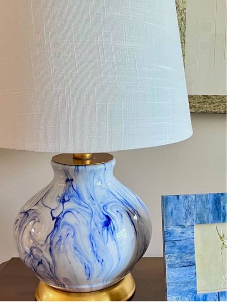 Such a pretty blue and white accent lamp with gold accents!

#LTKstyletip #LTKhome