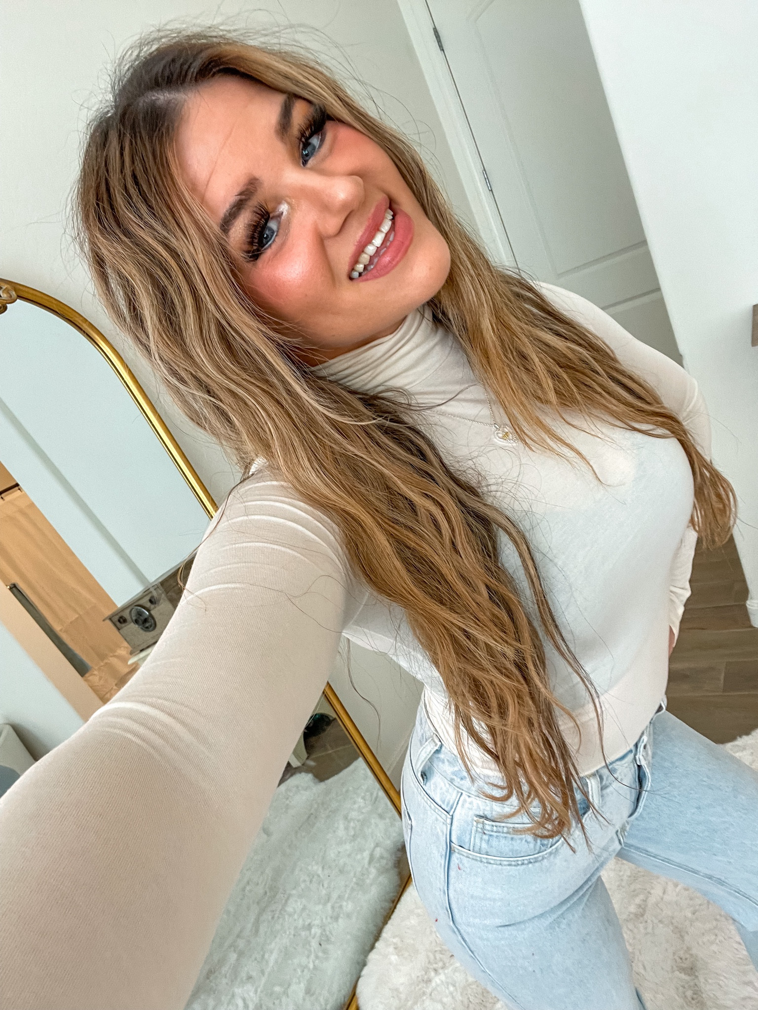 This layering turtleneck is perfect for JUST THAT! The fabric is buttery soft & so stretchy! The neck is also perfect to scrunch or fold over for whichever way you prefer! It is a tad sheer, so wear nude colors underneath if you aren’t wearing it as a layer underneath. 🤍✨

Don’t forget to use my code for 20% off site-wide!

#OOTD #EverydayOutfit #WinterStyle #ShesAPostie #ThePost #MomJeans #Jeans #Layers #TrendingStyles #Fashion

#LTKfindsunder50 #LTKstyletip #LTKfindsunder100