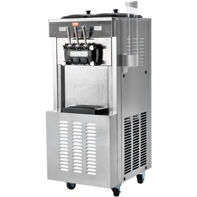 Commercial Ice Cream Machine, 34-44 L/H Yield, 3300W 3-Flavor Freestanding Soft Serve Ice Cream Maker, 2 x 9L Stainless Steel Hopper, LED Panel Allows | Wayfair North America