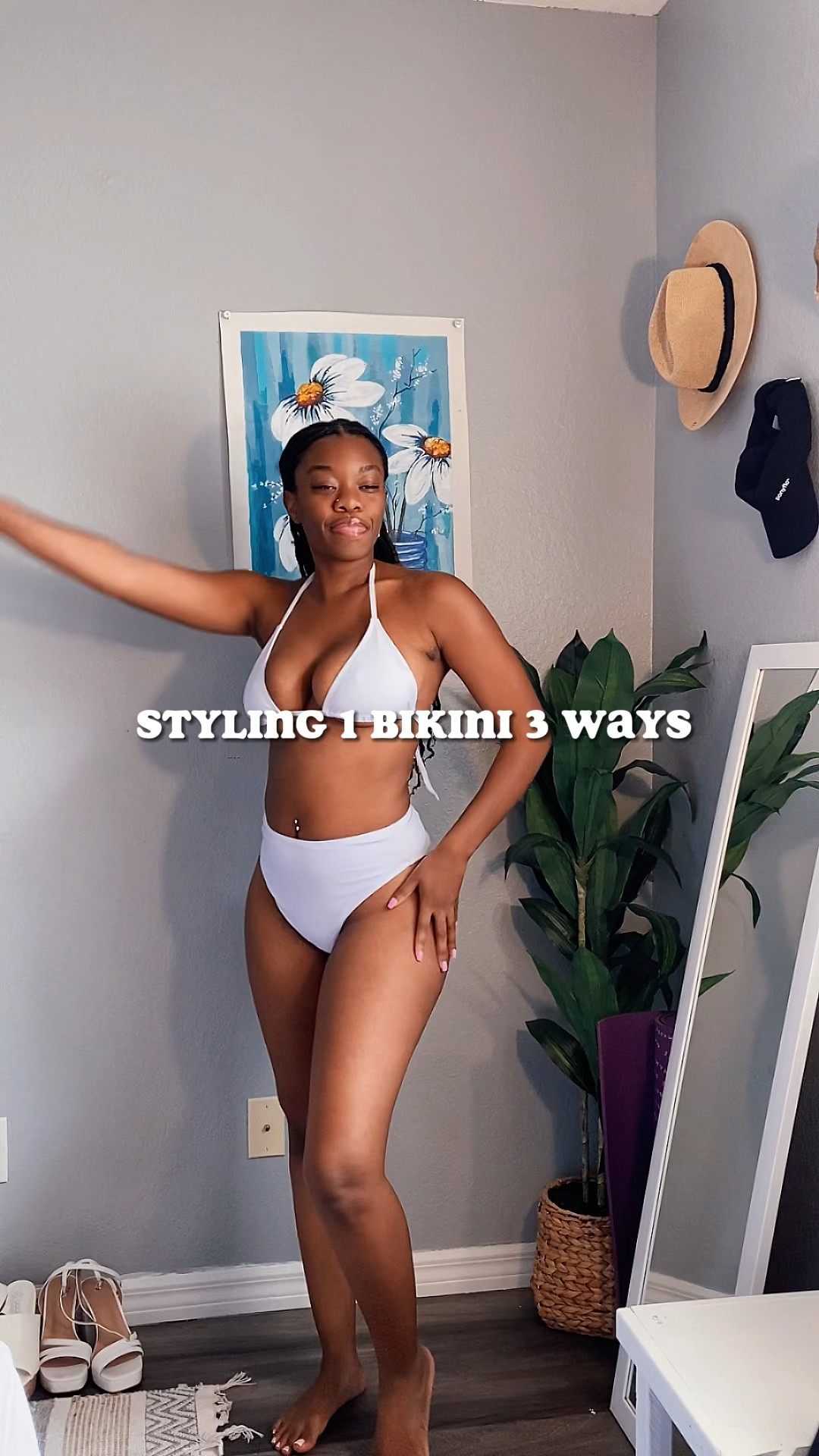 Styling 1 bikini 3 ways. Majority of looks from Boohoo. Jeans from Good American 

#LTKunder100 #LTKswim #LTKFind