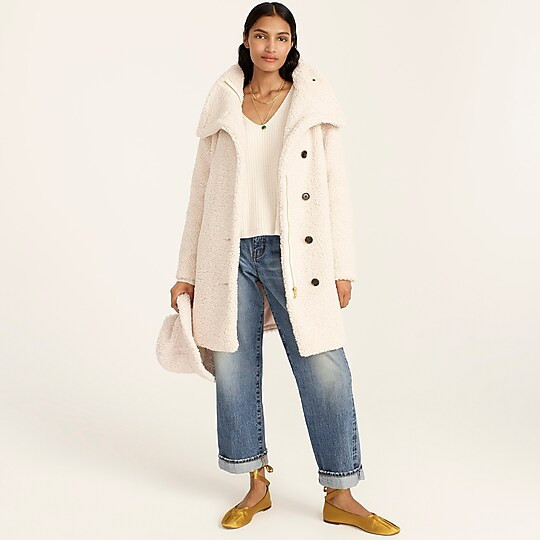 Villa coat in teddy sherpa | J. Crew US