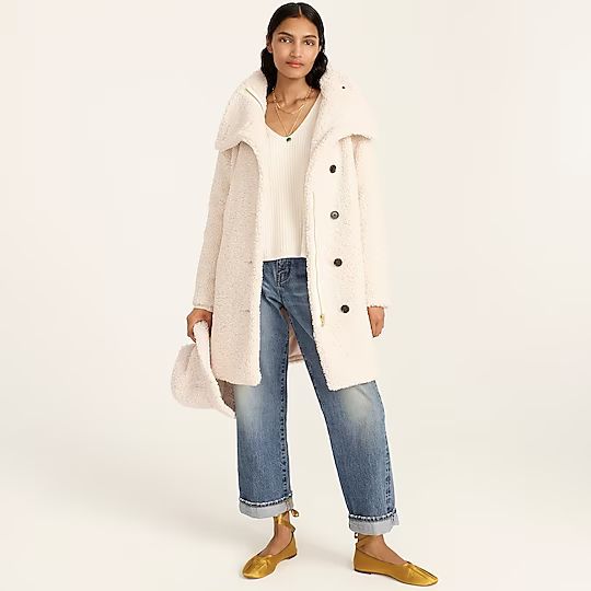 Villa coat in teddy sherpa | J.Crew US