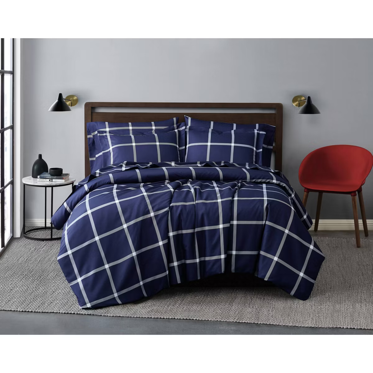 Printed Windowpane Duvet Cover Set - Truly Soft | Target
