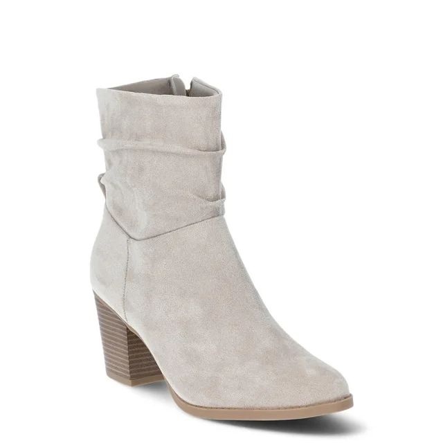 Time and Tru Women's Western Slouch Heeled Booties, Sizes 6-11 - Walmart.com | Walmart (US)