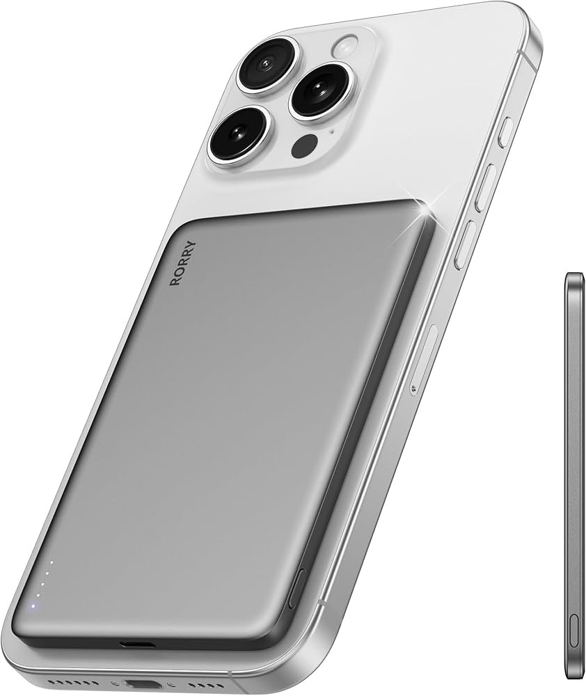 RORRY for Magsafe Power Bank, 5000mAh [Ultra Slim] Magnetic Portable Charger, [Alloy Built] USB C... | Amazon (CA)