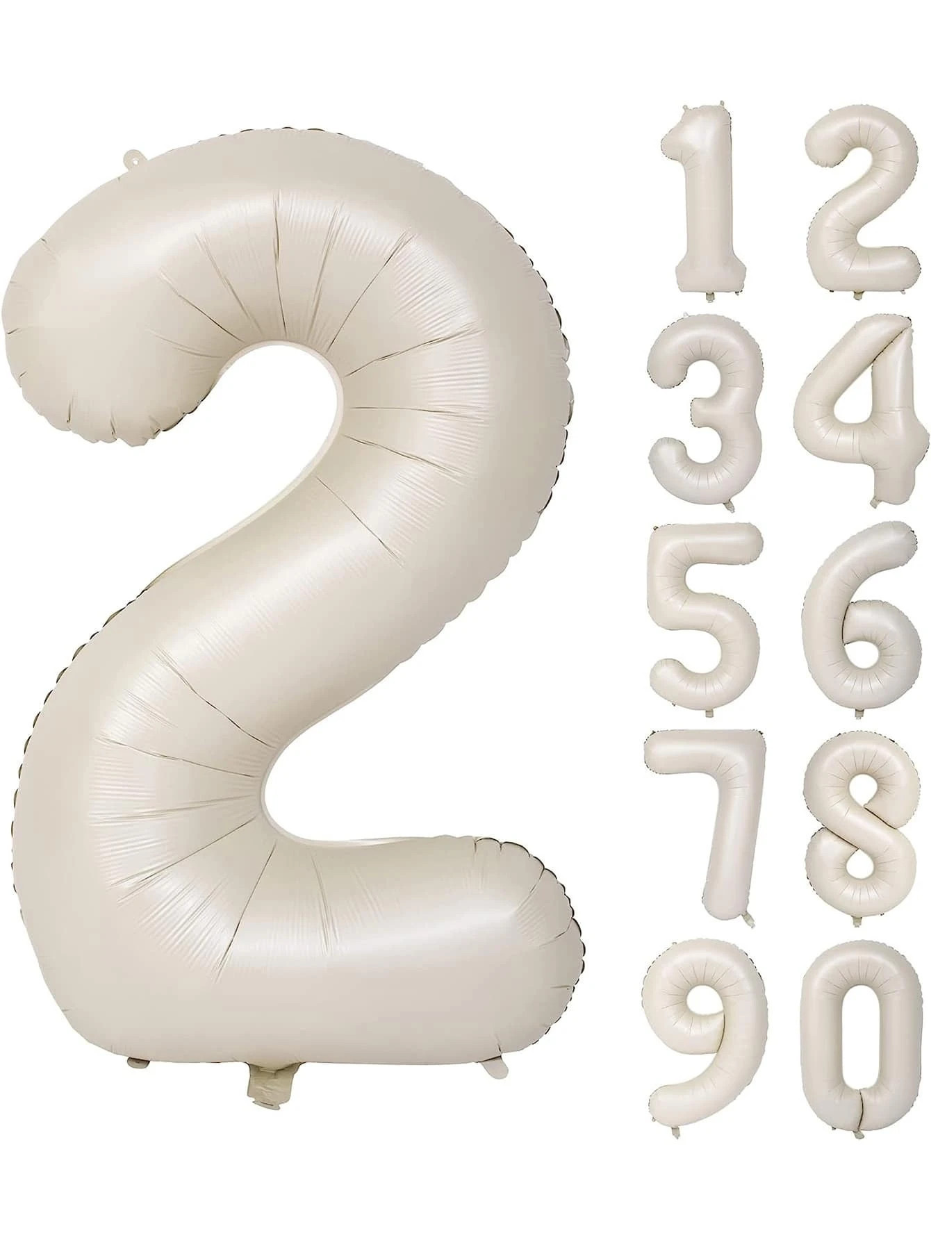 40 In Cream white Number Balloons Helium Foil Mylar Balloon Birthday Party banquet Decoration | SHEIN