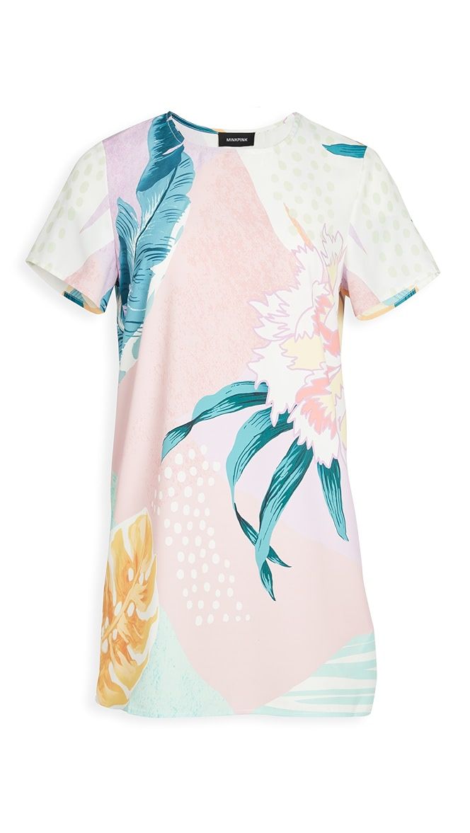 Abstract Foliage Tee Dress | Shopbop