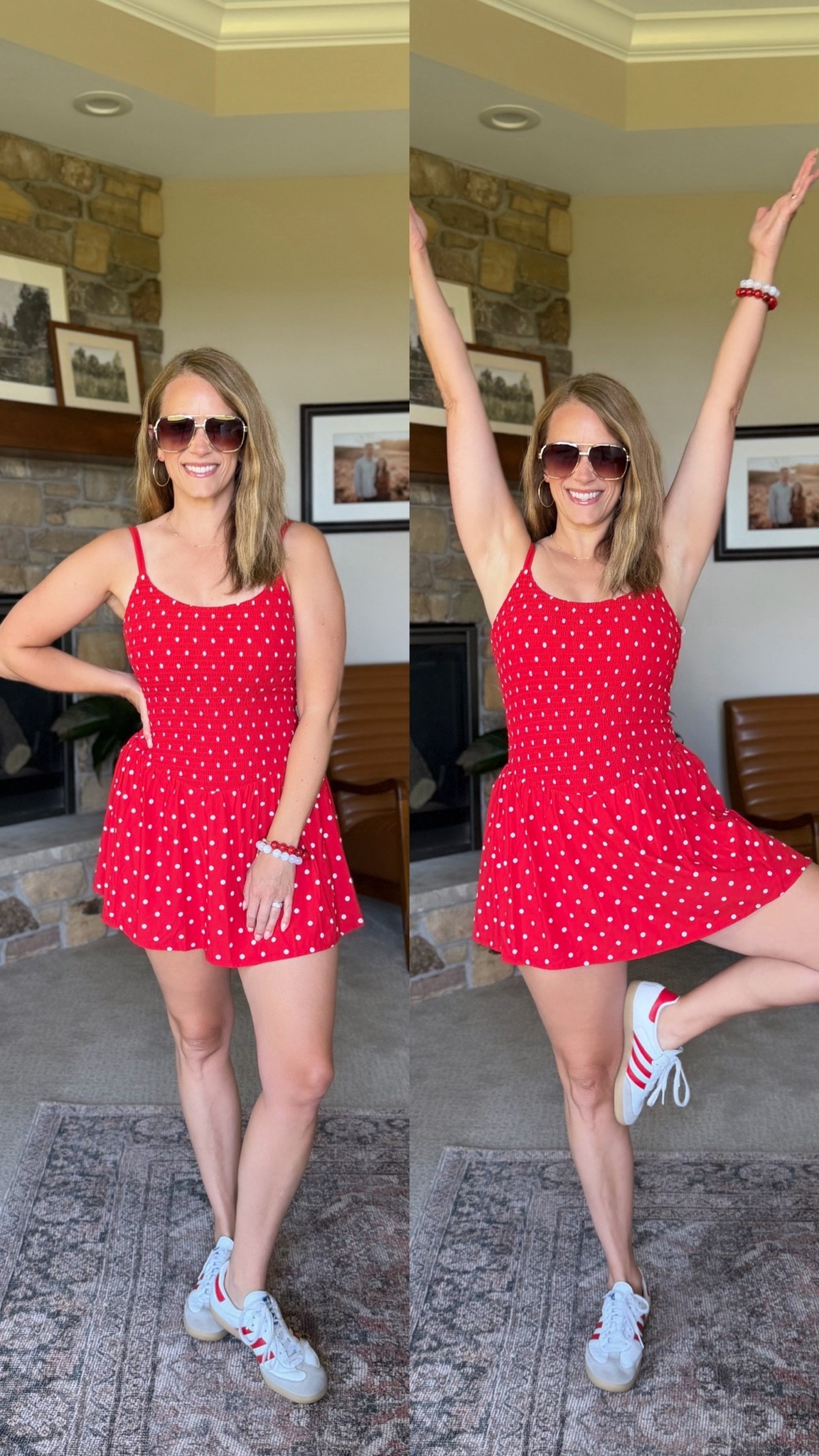 The cutest polka dot smocked dress available in so many team colors!

#LTKfitnessgoals #LTKSeasonal #LTKOver40