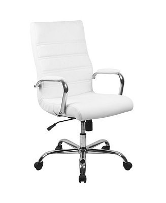 1 Pc Faux Leather Padded Arm Contemporary High-Back Office Chair | Macy's