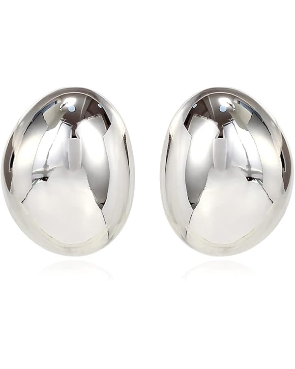 KELMALL 14K Gold Hoop Earrings for Women, Hypoallergenic Chunky Teardrop Round Non Tarnish Drop S... | Amazon (US)