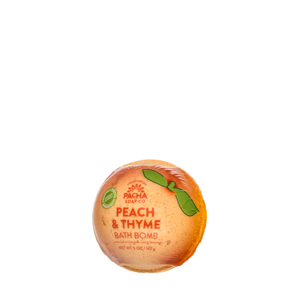 Peach & Thyme Bath Bomb | Pacha Soap Co.