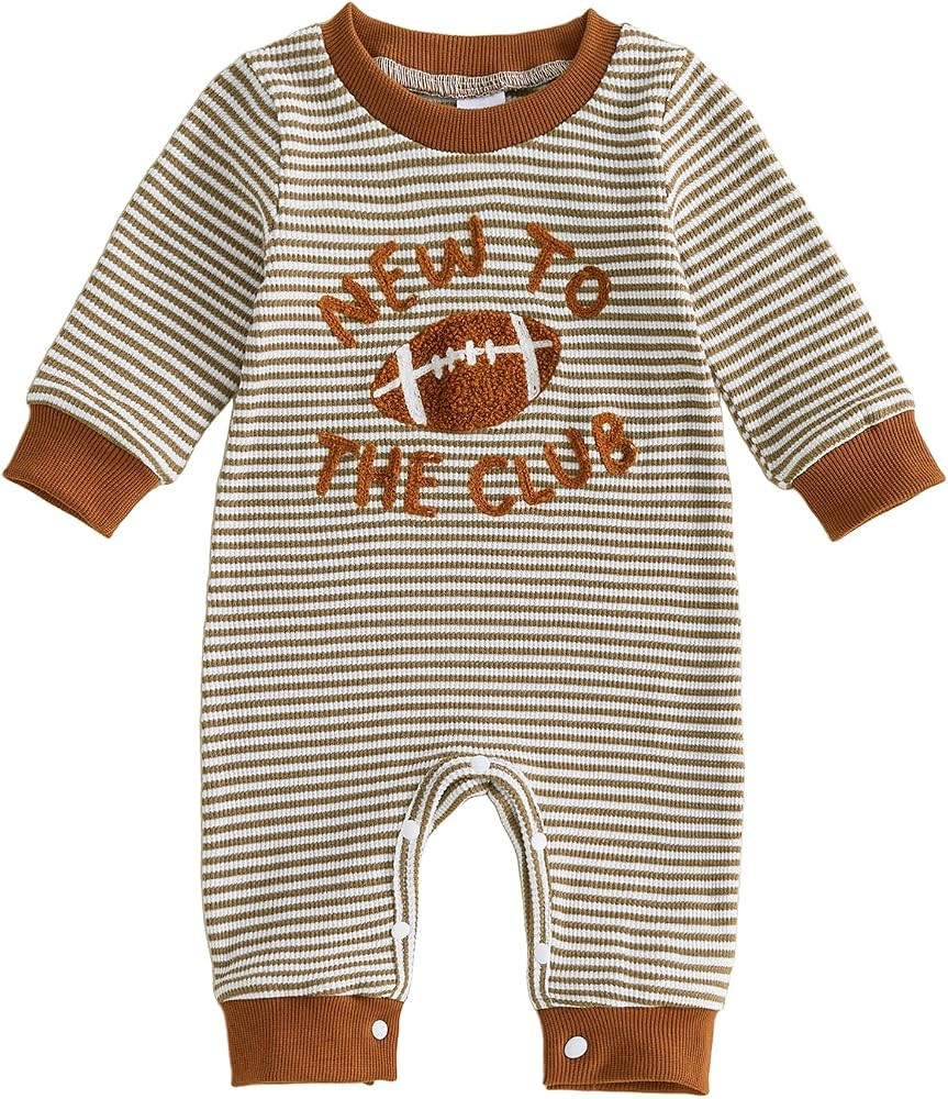 Baby Boy Long Sleeve Jumpsuit Romper Football Hunting Outfit Fall Clothes | Amazon (US)