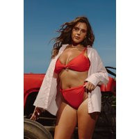 Womens Plus Knot Detail Bikini Brief - Red - 22 | NastyGal UK