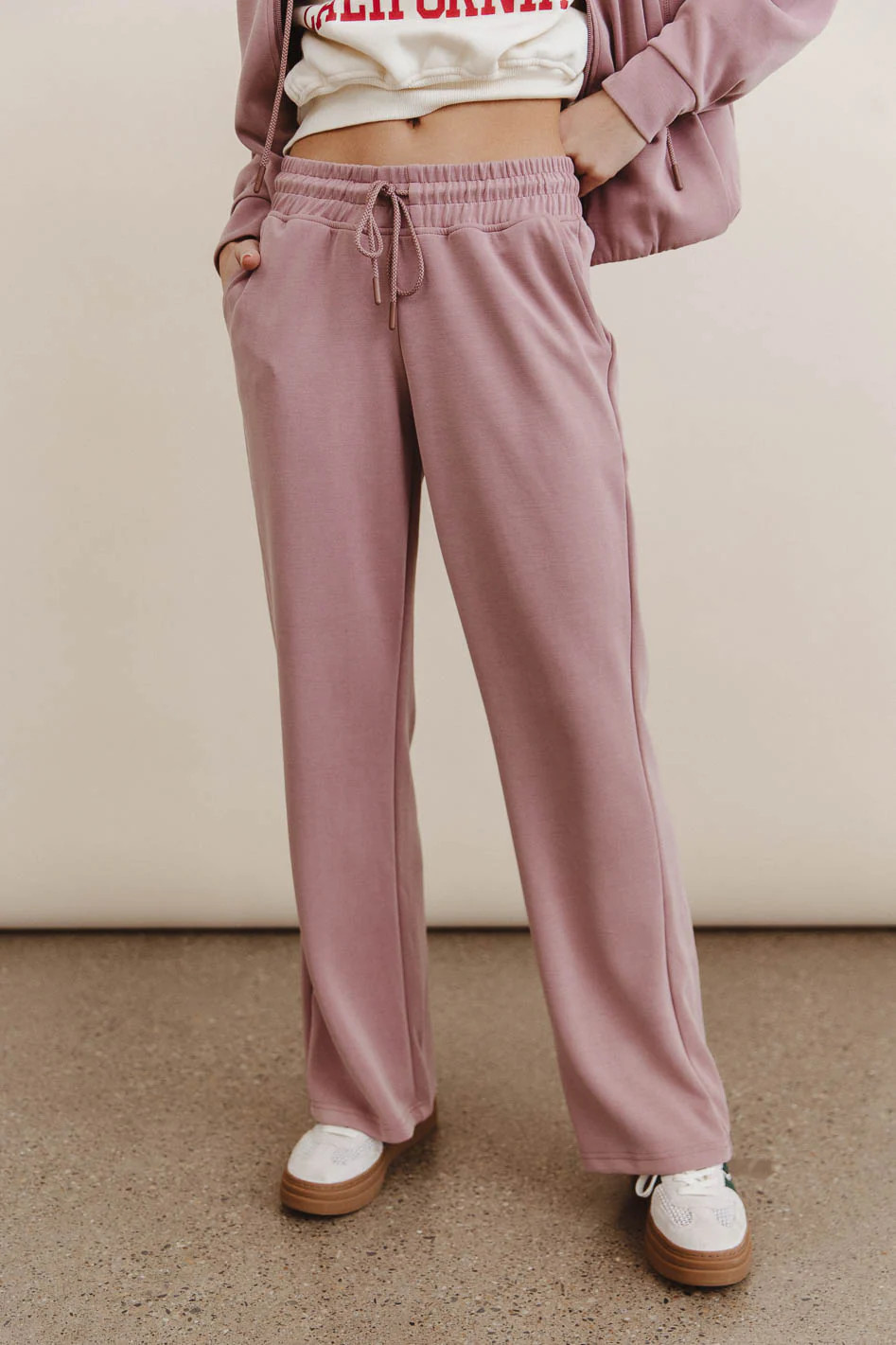 Balance Wide Leg Pants in Mauve - FINAL SALE | Böhme US